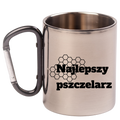 Kubek z czarnym karabińczykiem z nadrukiem "Najlepszy pszczelarz" #4