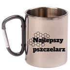 Kubek z czarnym karabińczykiem z nadrukiem "Najlepszy pszczelarz" #4