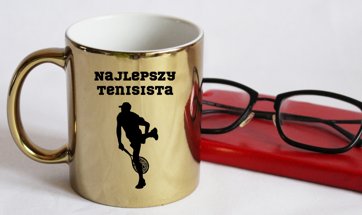 Kubek złoty z napisem "NAJLEPSZY TENISISTA" #1
