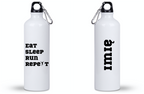 Bidon dla panów biały 800 ml z nadrukiem "Eat Sleep Run Repeat" – bieganie #11