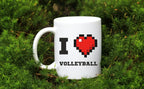 Kubek biały z nadrukiem "I LOVE VOLLEYBALL" #3