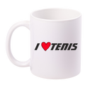 Kubek biały z napisem "I love tenis" #1