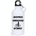 Butelka biała 400 ml z nadrukiem „Najszybsza rowerzystka na świecie” – dla rowerzystki #4