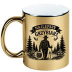 Kubek złoty z nadrukiem „Najlepszy Grzybiarz” – na grzyby #4