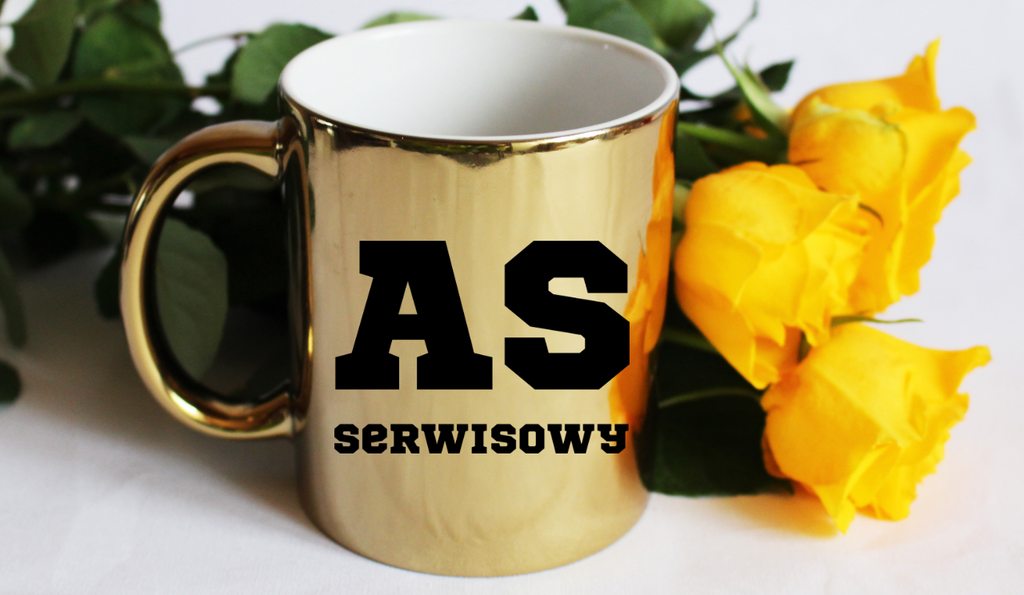 Kubek złoty z napisem "AS SERWISOWY" #3