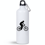 Butelka biała 800 ml na rower z grafiką rowerzysty i imieniem do wyboru – dla rowerzysty #5