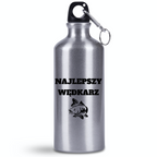 Butelka srebrna 500 ml z nadrukiem "Najlepszy wędkarz" – wędkarstwo #6