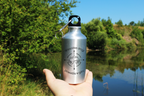 Butelka srebrna 400 ml z nadrukiem „Wszystkie drogi prowadzą w góry” #10