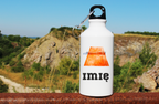 Butelka biała 400 ml z grafiką kortu tenisowego i imieniem #4
