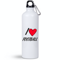 Butelka biała 800 ml z nadrukiem "I LOVE FOOTBALL" – piłka nożna #3