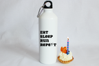 Bidon dla panów biały 800 ml z nadrukiem "Eat Sleep Run Repeat" – bieganie #11