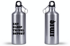 Bidon srebrny 500 ml z nadrukiem „Eat Sleep Travel Repeat” – podróż, przygoda, przyroda #4