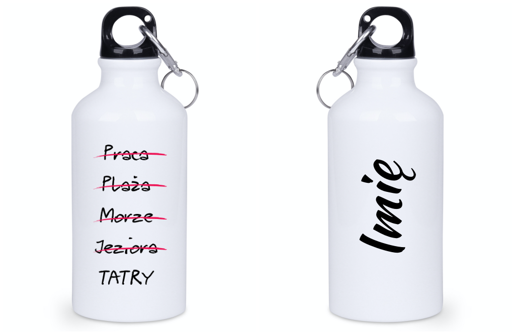 Butelka biała 400 ml z nadrukiem „Tatrzańska wyliczanka” - Zakopane, Podhale, góry #6