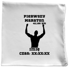 Poduszka pamiątka po pierwszym maratonie + imię i czas – bieganie #10