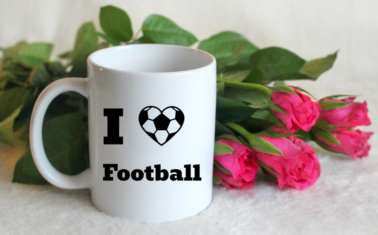 Kubek biały z napisem "I Love Football" – piłka nożna #6