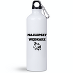 Butelka biała 800 ml z nadrukiem "Najlepszy wędkarz" – wędkarstwo #7