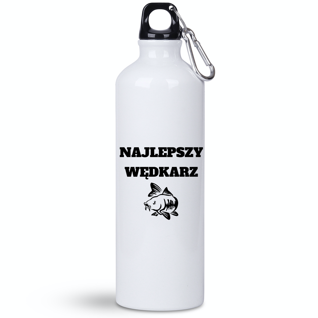 Butelka biała 800 ml z nadrukiem "Najlepszy wędkarz" – wędkarstwo #7