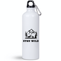 Butelka biała 800 ml z nadrukiem „Stay wild” - podróż, przyroda, przygoda #4