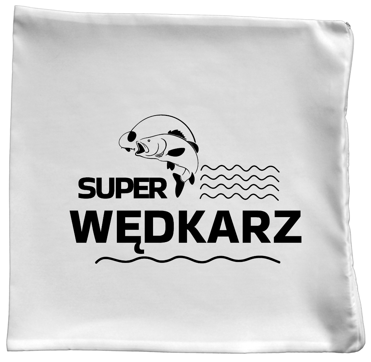 Poduszka z nadrukiem "Super wędkarz" - wędkarstwo #10