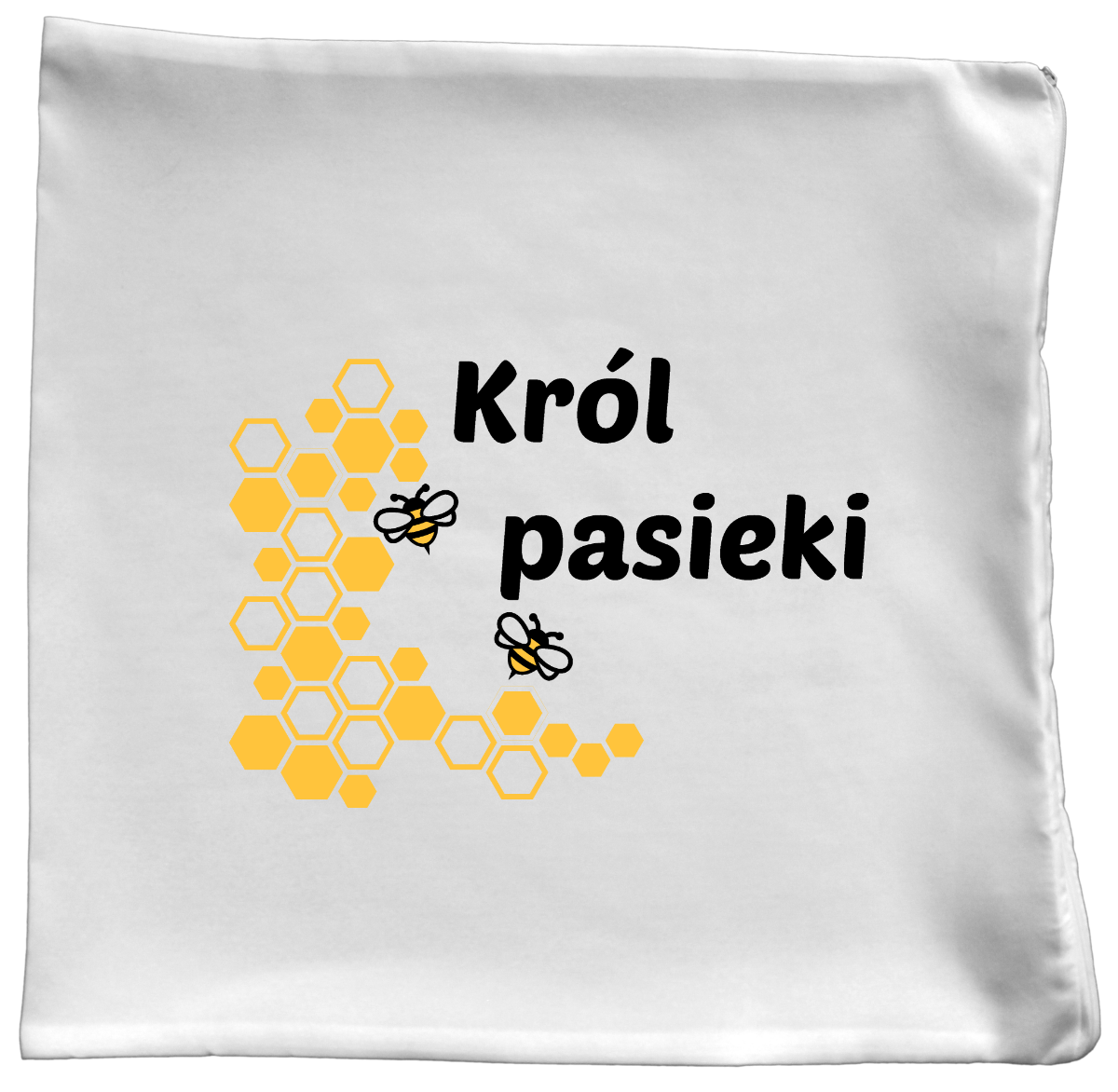 Poduszka dla pszczelarza z nadrukiem „Król pasieki” – pszczelarstwo #10