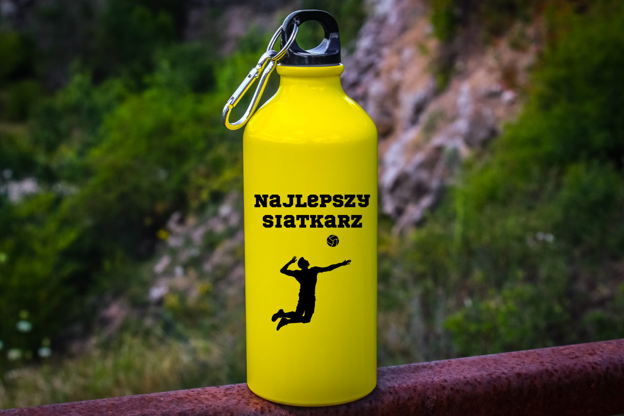 Bidon żółty 600 ml z nadrukiem "Najlepszy Siatkarz" #6