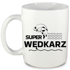 Kubek biały z nadrukiem: "Super Wędkarz" - wędkarstwo #11