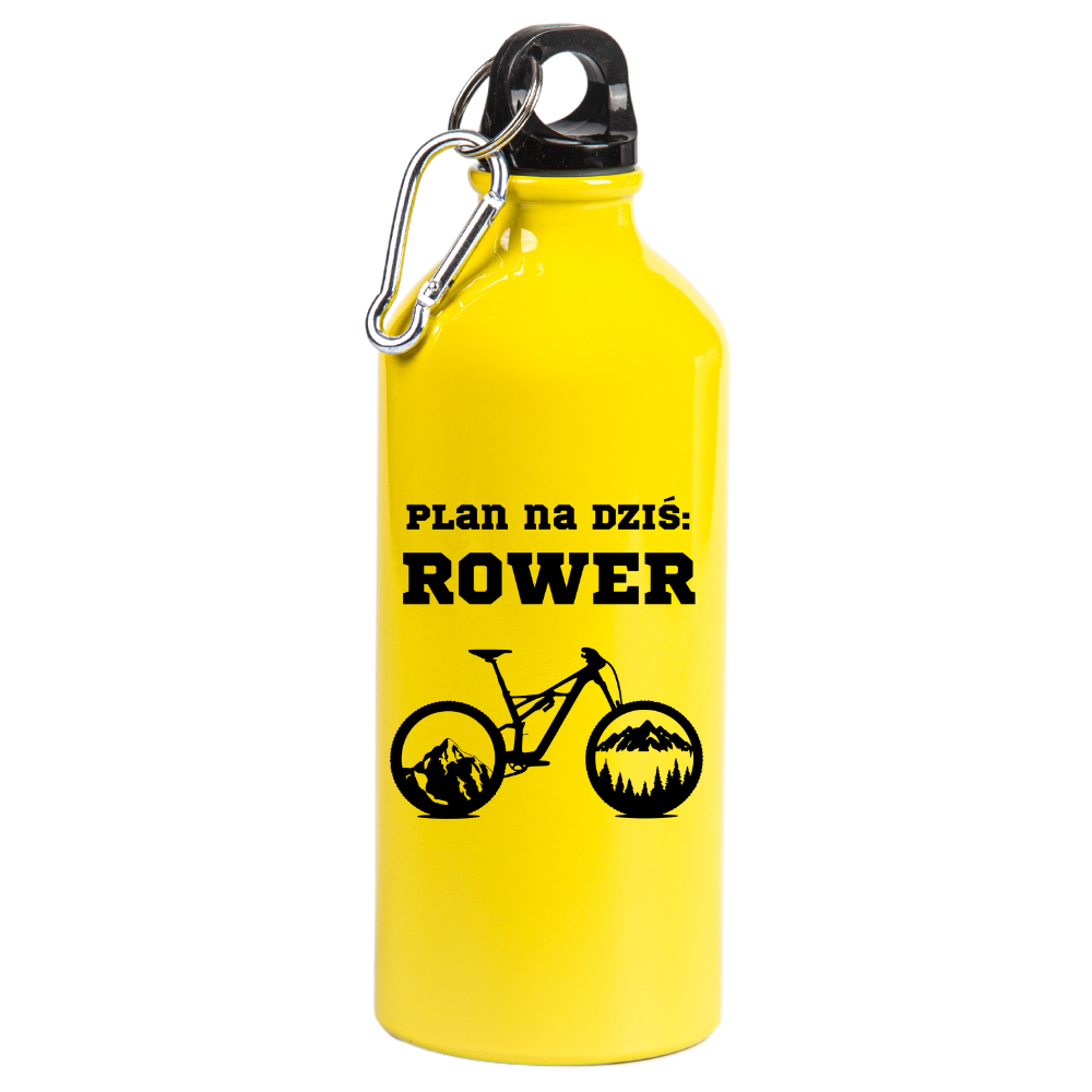 Bidon żółty 600 ml z nadrukiem "Plan na dziś: Rower" - dla rowerzystów #9