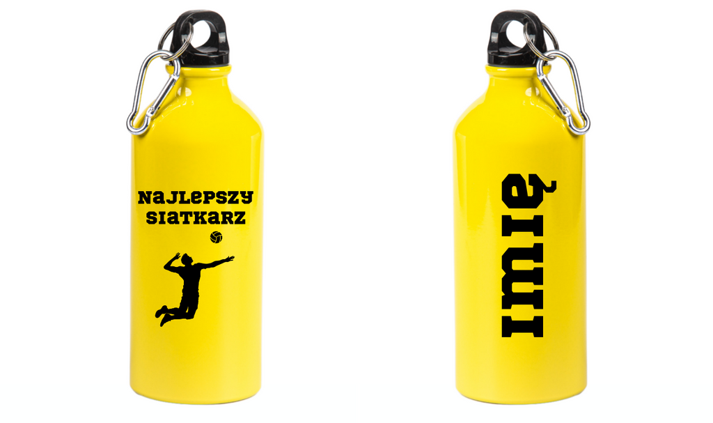 Bidon żółty 600 ml z nadrukiem "Najlepszy Siatkarz" #6