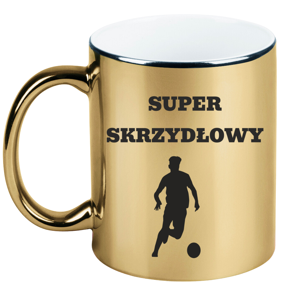 Kubek biały z nadrukiem "Super Skrzydłowy" – piłka nożna #9