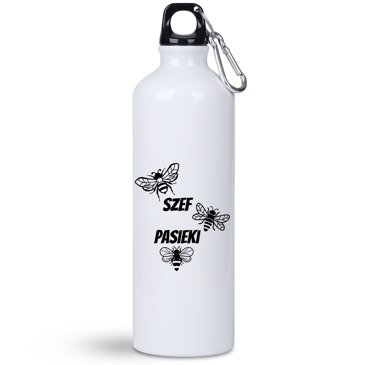 Bidon biały 800 ml z nadrukiem „Szef pasieki” – pszczelarstwo #4