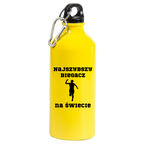 Butelka żółta 600 ml z nadrukiem "Najszybszy biegacz na świecie" – bieganie #3