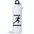 Bidon biały 800 ml z nadrukiem "Super Biegacz" – bieganie #7
