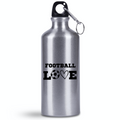 Butelka srebrna 500 ml dla kibica piłki nożnej z napisem "FOOTBALL LOVE" #12