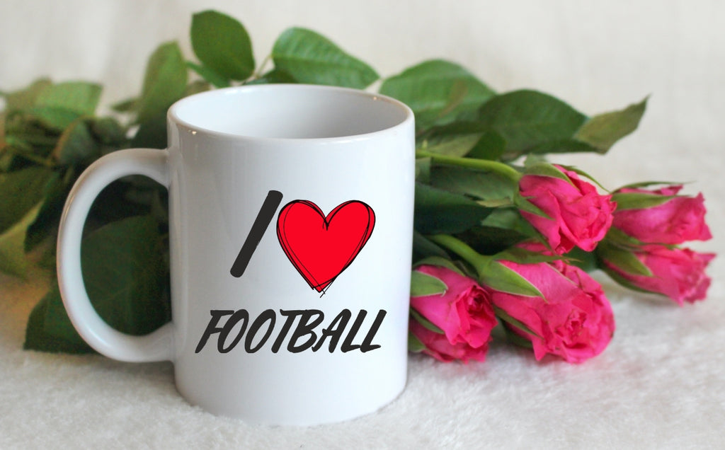 Kubek biały z nadrukiem "I Love Football" #2