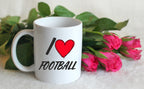 Kubek biały z nadrukiem "I Love Football" #2