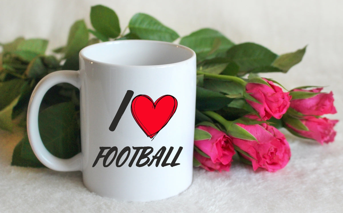 Kubek biały z nadrukiem "I Love Football" #2