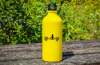 Bidon żółty 600 ml z grafiką rowerowe EKG, linia życia - dla rowerzystki #3