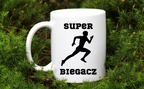 Kubek biały z nadrukiem "Super Biegacz" – bieganie #7