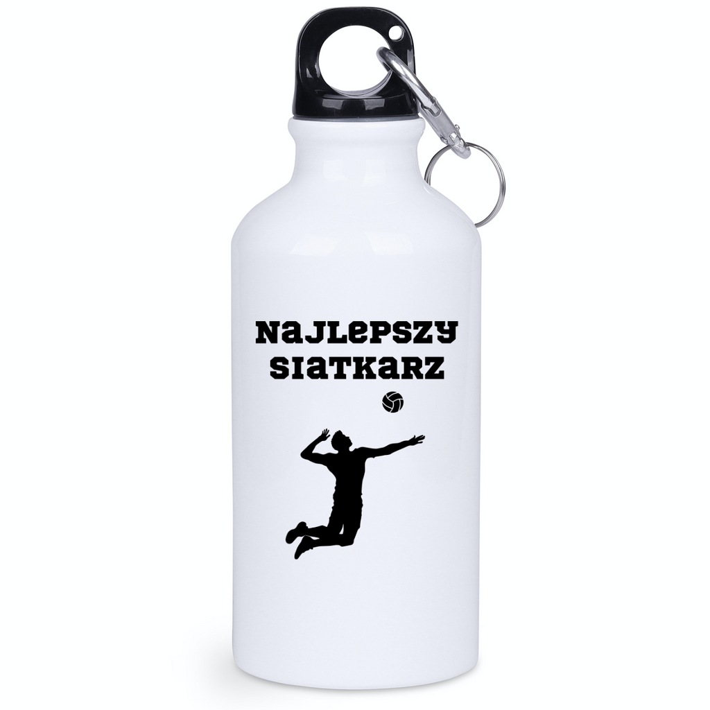 Bidon biały 400 ml z nadrukiem "Najlepszy Siatkarz" – siatkówka #7
