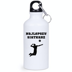 Bidon biały 400 ml z nadrukiem "Najlepszy Siatkarz" – siatkówka #7