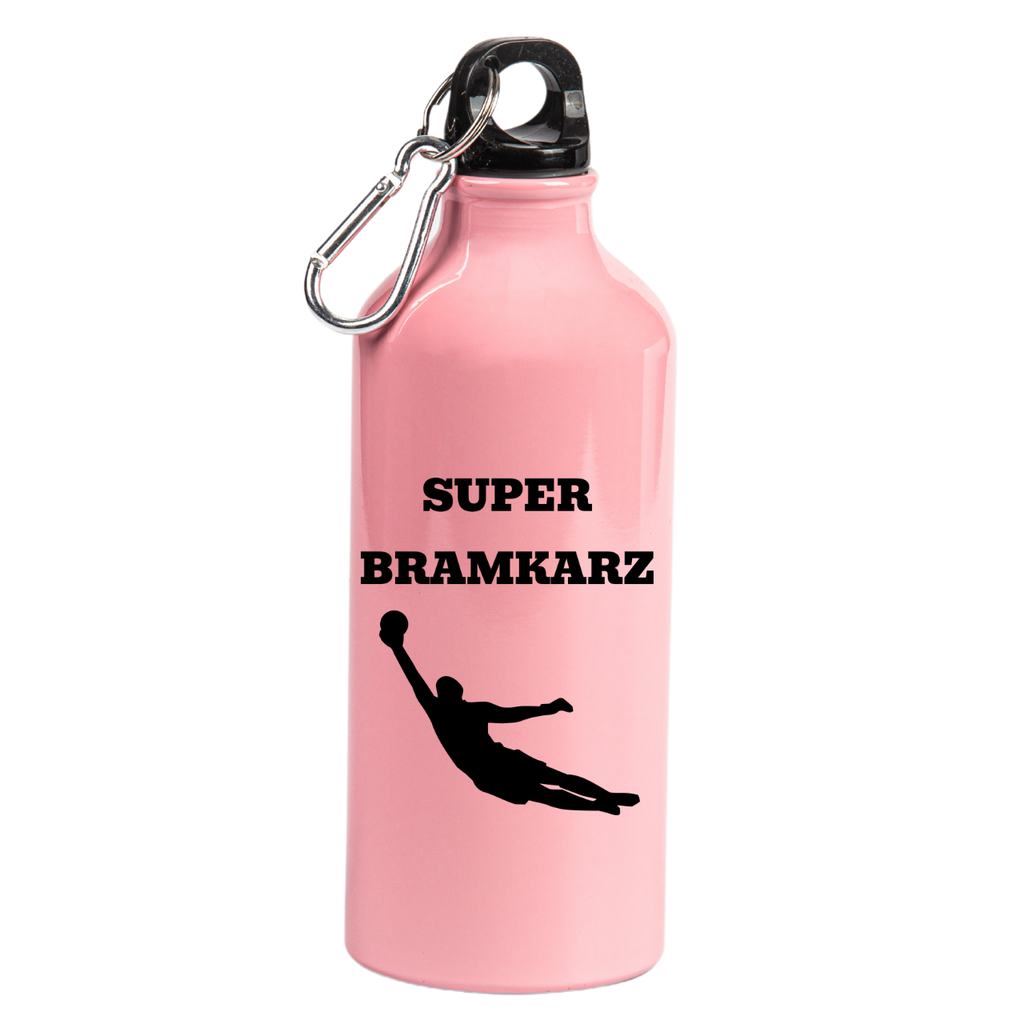 Butelka różowa 600 ml z napisem "Super Bramkarz" #13
