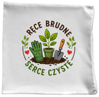 Poduszka z nadrukiem "Ręce brudne, serce czyste" - działka, ogród #1