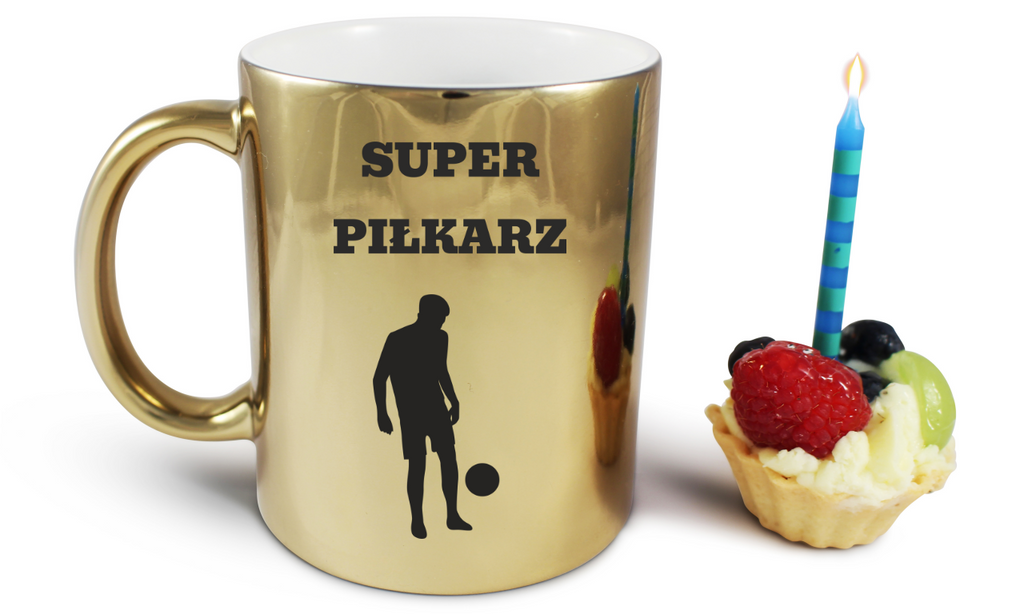 Kubek biały z nadrukiem "Super Piłkarz" – piłka nożna #7