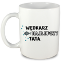 Kubek biały z nadrukiem: "Najlepszy wędkarz tata" - na dzień ojca, wędkarstwo #10
