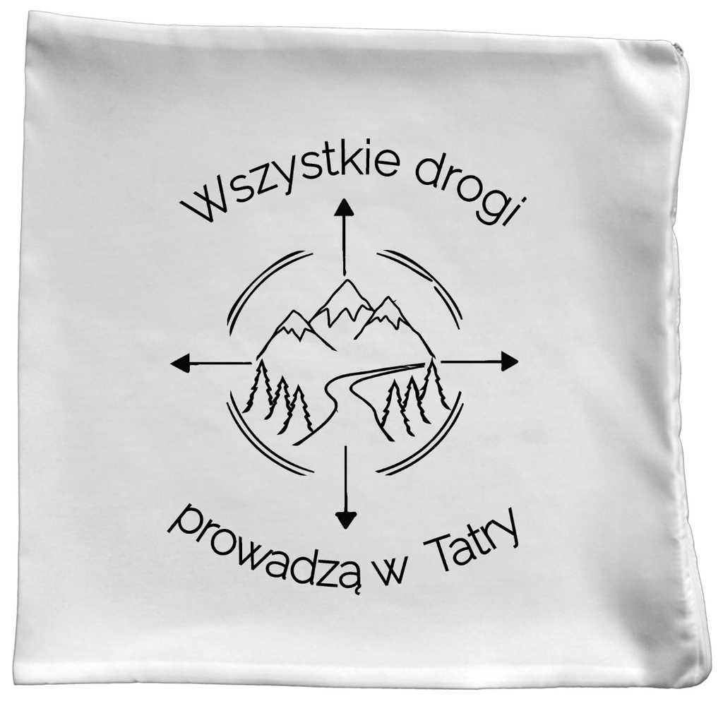 Poduszka z nadrukiem "Wszystkie drogi prowadzą w Tatry" - Zakopane, góry #7
