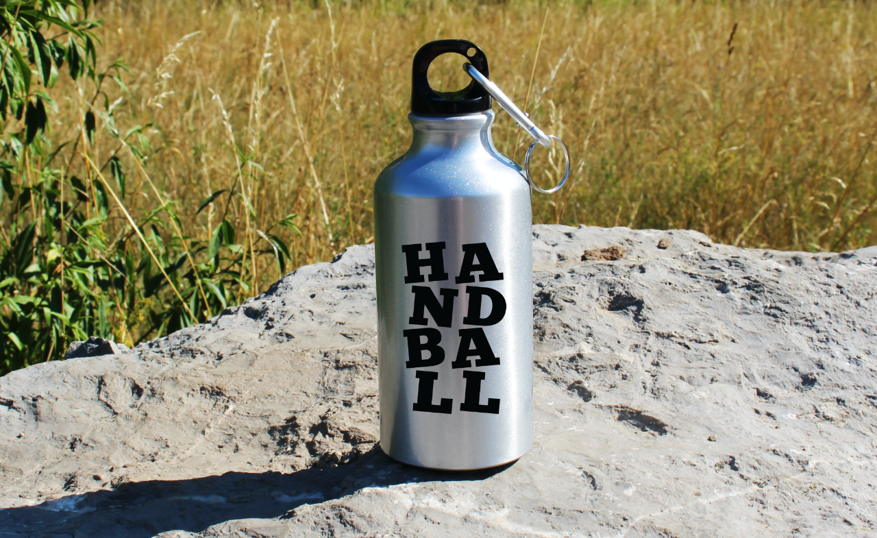 Srebrna butelka 400 ml napis "HANDBALL" #2
