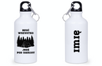 Butelka biała 400 ml z nadrukiem „Rzuć wszystko, jedź pod namiot” – camping, namiot #9