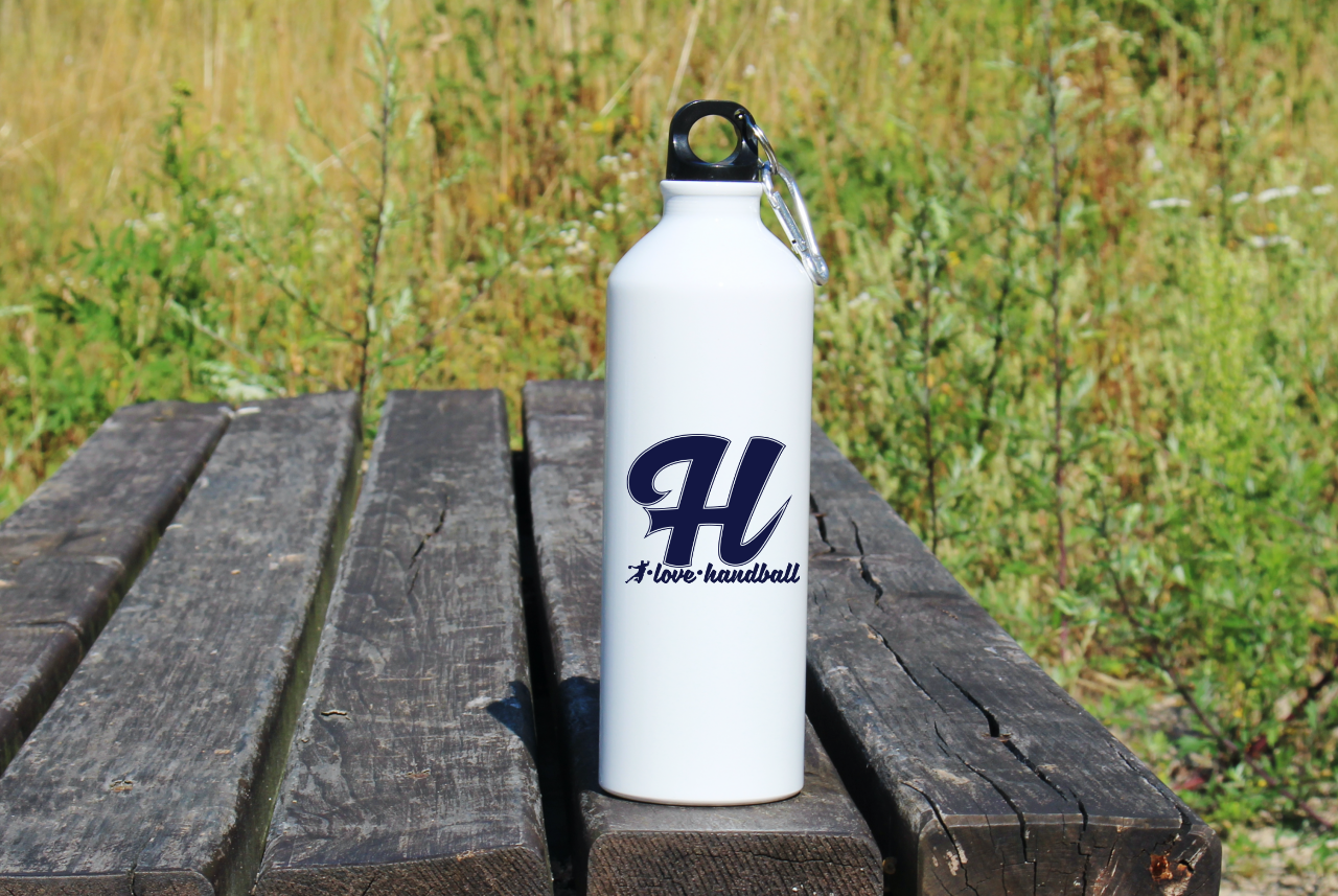 Butelka biała 800 ml z granatową grafiką "H I Love Handball" #6
