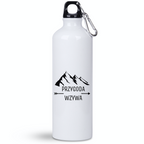 Butelka biała 800 ml z nadrukiem „Przygoda wzywa" - trekking #5