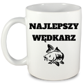 Kubek biały z nadrukiem: "Najlepszy wędkarz" - wędkarstwo #8